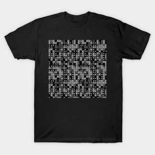 Checkerboard Black and White Pattern T-Shirt